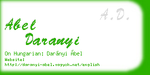 abel daranyi business card